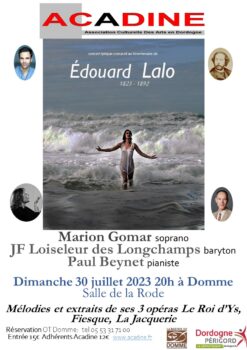 Concert du bicentenaire d’Edouard Lalo